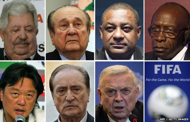 The Fifa executives indicted include Rafael Esquivel, Nicolas Leoz, Jeffrey Webb, Jack Warner, Eduardo Li, Eugenio Figueredo and Jose Maria Marin